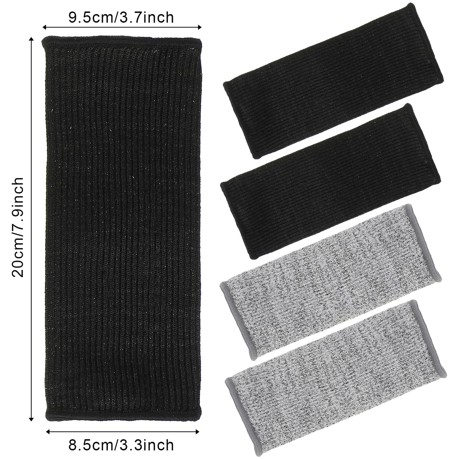 SATINIOR 5 Pairs Cut & Burn Resistant Arm Sleeves - Forearm Protectors for Thin Skin & Bruising Protection - Ideal for Cooking, Welding, Tattoo Artists & Outdoor Activities