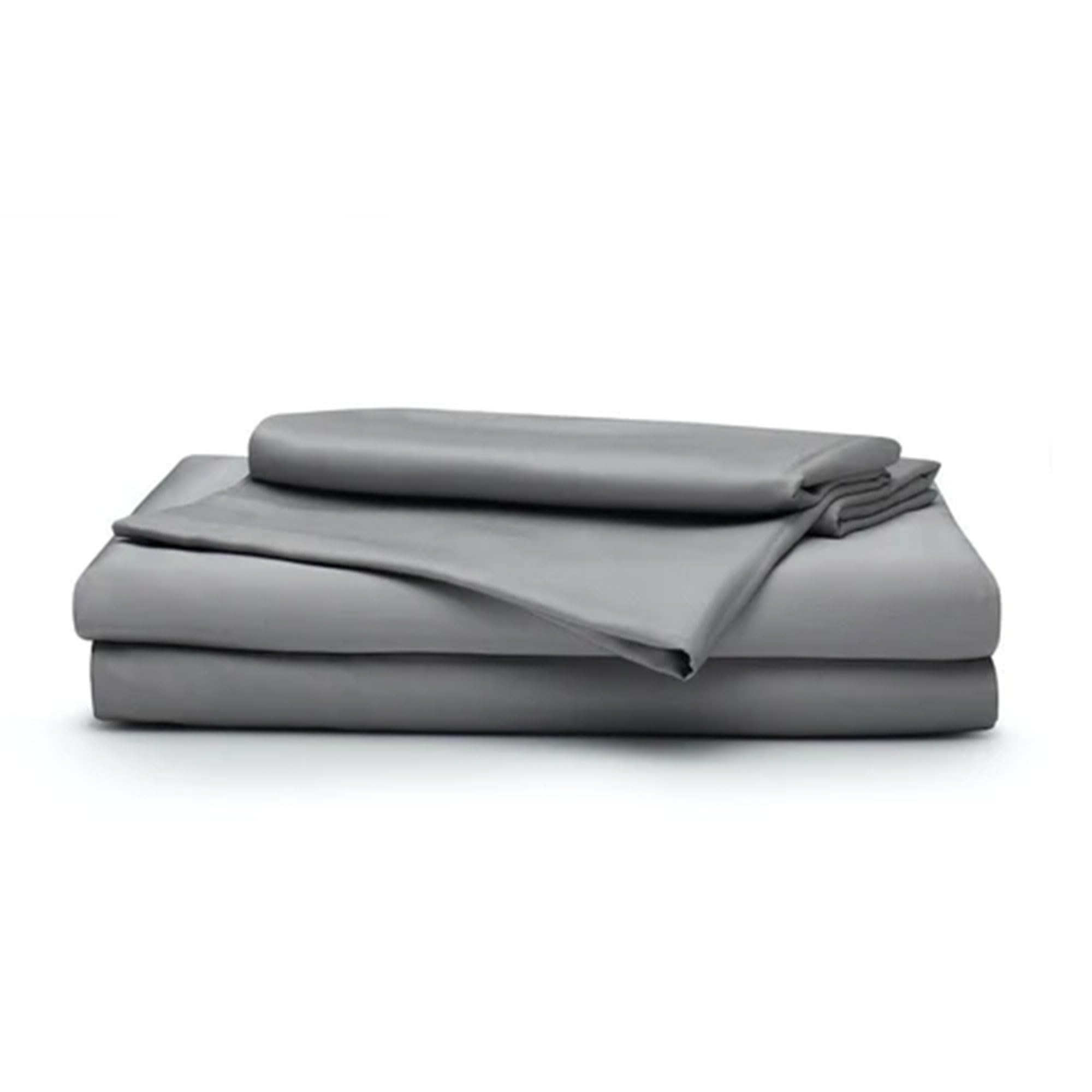 Sleepgram Viscose Fiber Full Size Bed Sheet Set - Soft Cooling Bedding with Flat Sheet, Fitted Sheet & 2 Pillowcases - Breathable Grey Stone Sheets for All-Season Comfort - Perfect for Master Bedroom, Guest Room or Dorm