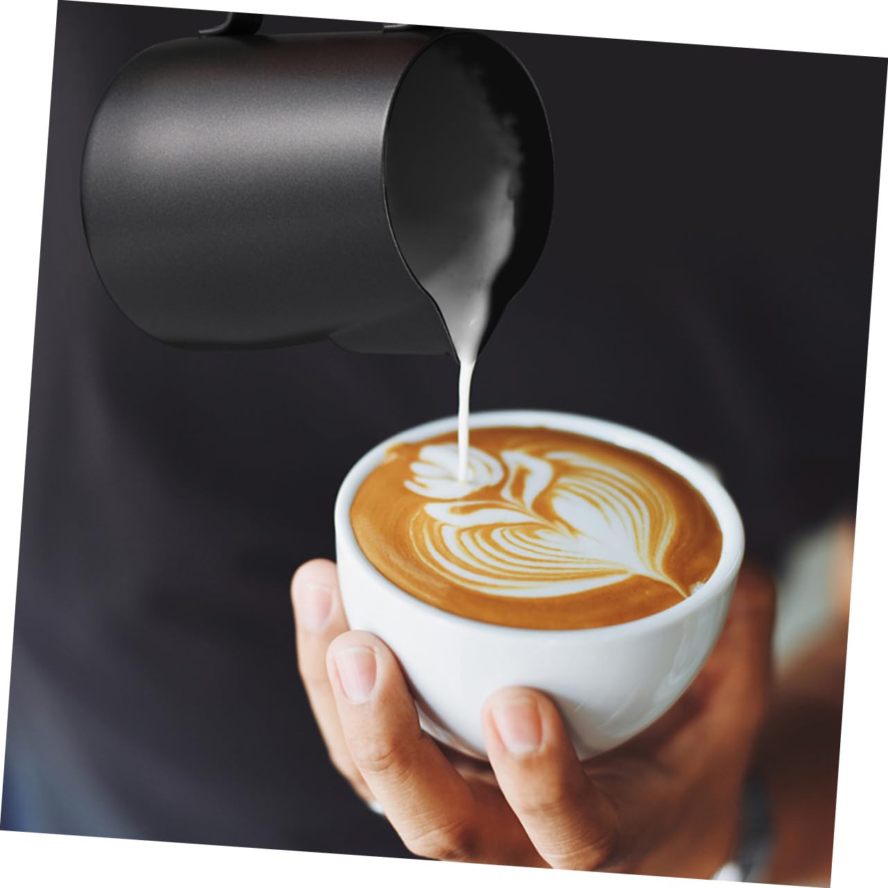 Luxshiny 4-Piece Stainless Steel Milk Frothing Pitcher Set - Barista-Grade Frother Cups for Cappuccino, Latte & Hot Chocolate - Perfect for Home Coffee Brewing & Professional Use