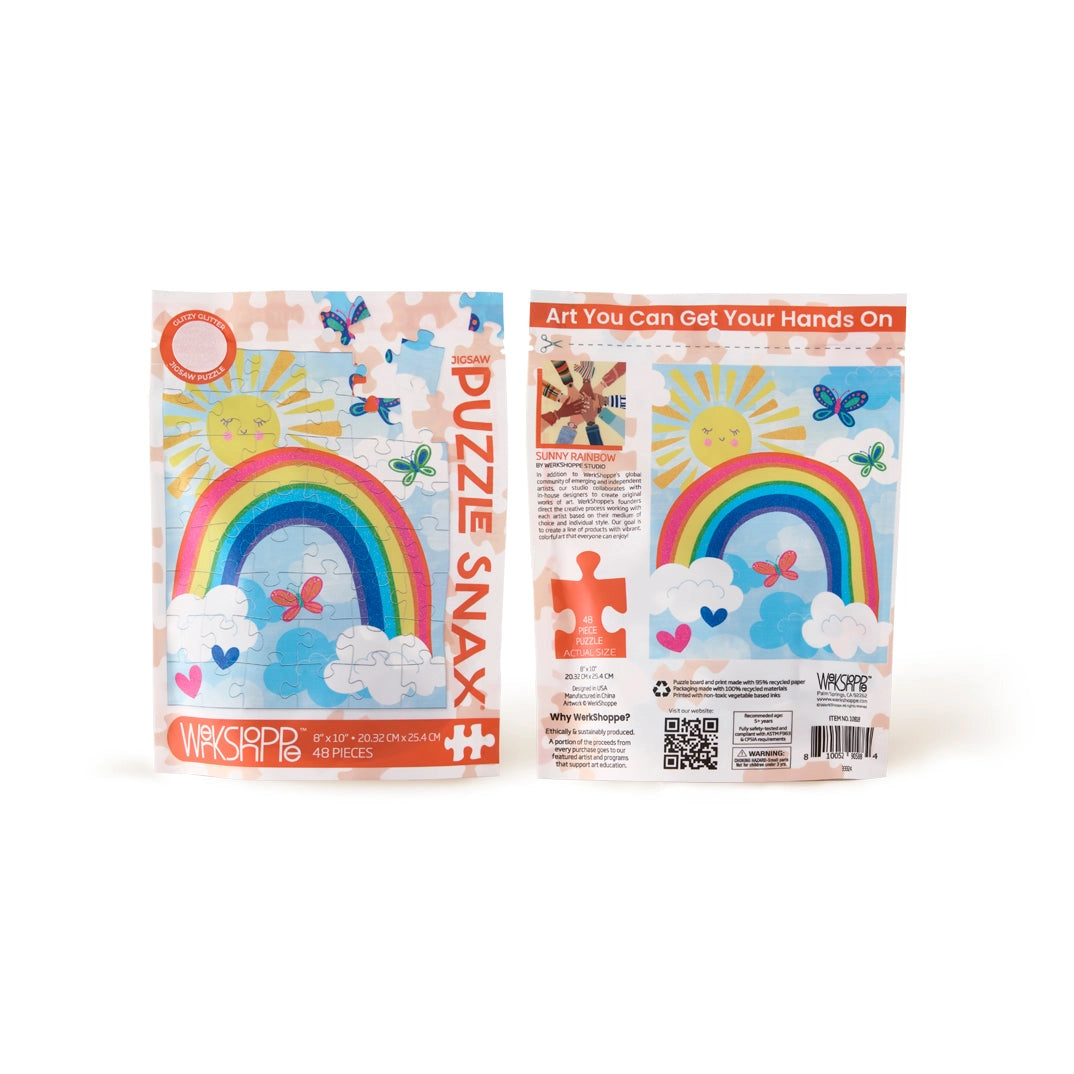 Sunny Rainbow 48 Piece Puzzle Snax - Fun & Educational Jigsaw Puzzle for Kids Ages 3-5 | Perfect for Birthday Gifts, Classroom Activities & Family Game Night