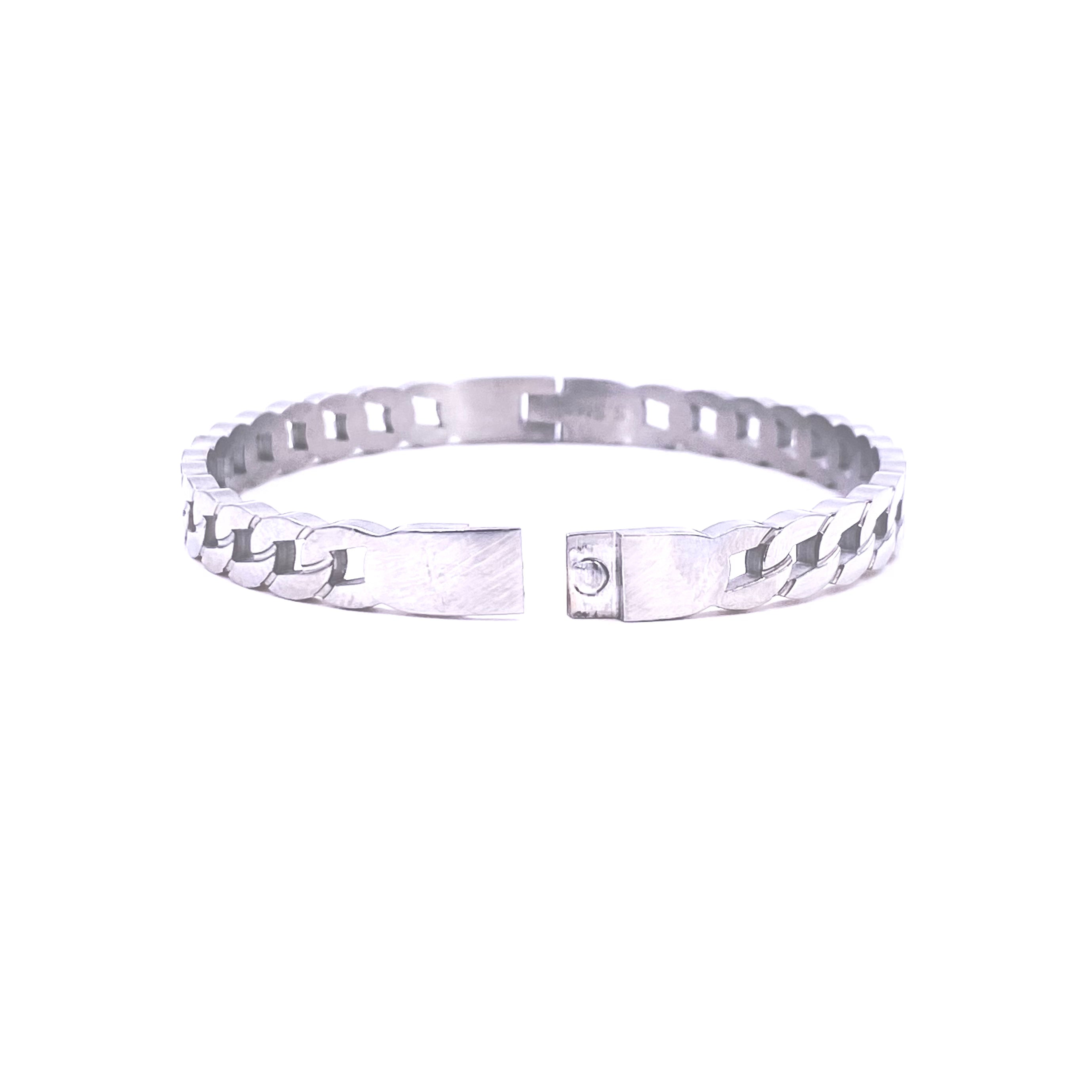 Ashley Gold Stainless Steel Curb Chain Bangle Bracelet for Women - Trendy Fashion Jewelry Gift for Birthday, Anniversary & Everyday Wear