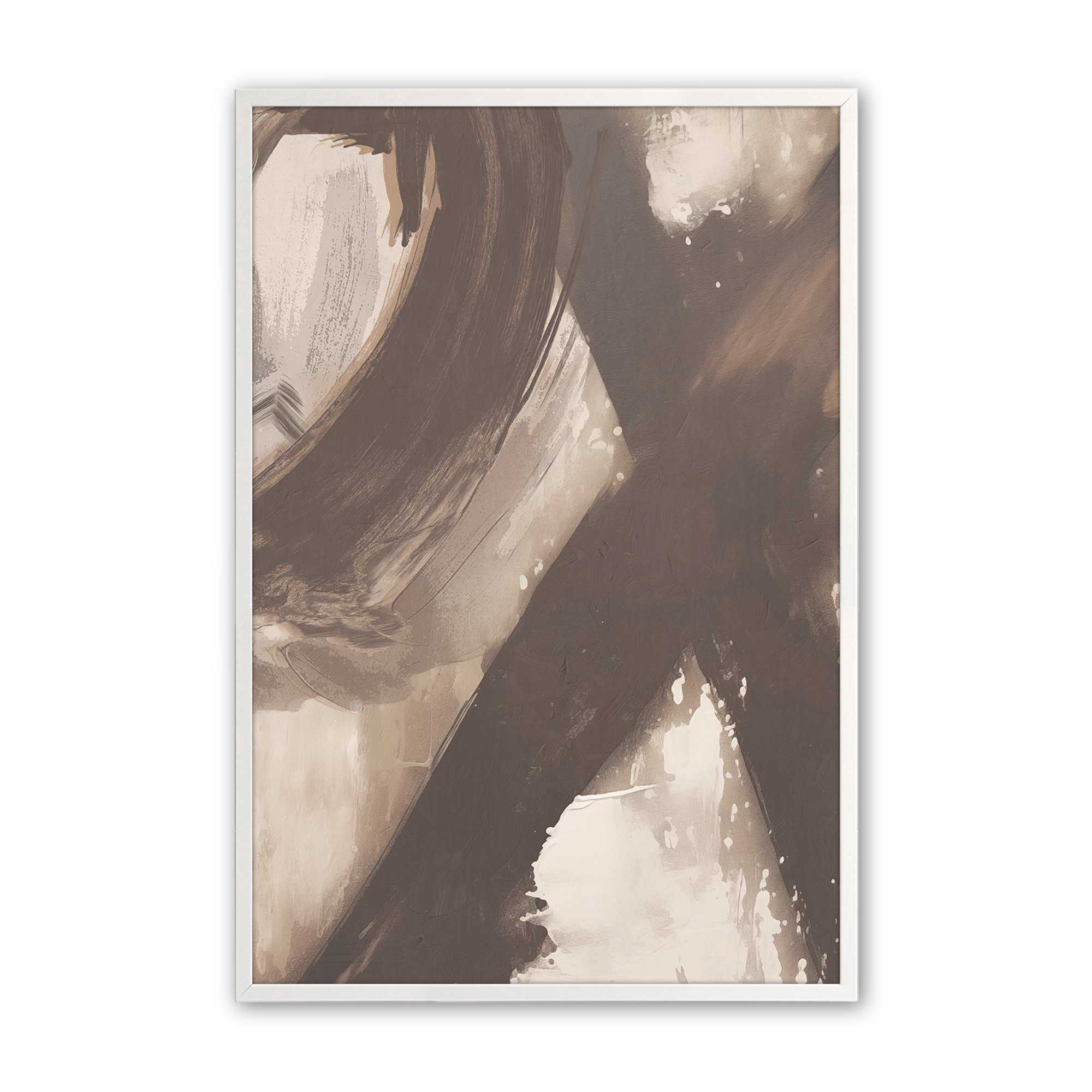 Abstract Sienna Swirl II Art Print - Modern Wall Decor for Living Room, Bedroom & Office - Handmade Canvas Painting for Home & Office Decoration