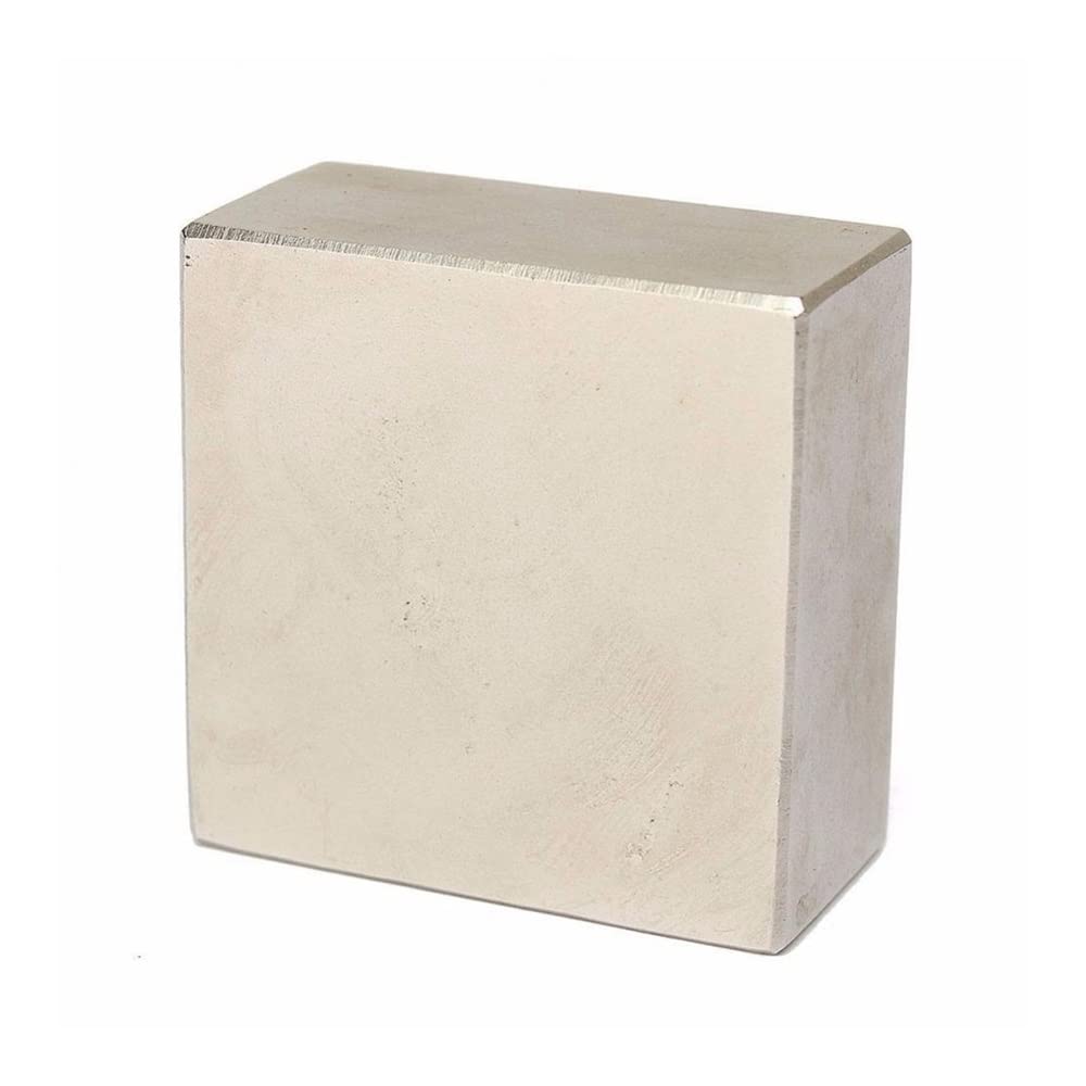 Super Strong N50 Neodymium Magnets 50x50x25mm Cubic Rare Earth NdFeB Magnets - Multipurpose, Silver Color - Perfect for DIY Projects, Crafts, Industrial Use & Home Organization