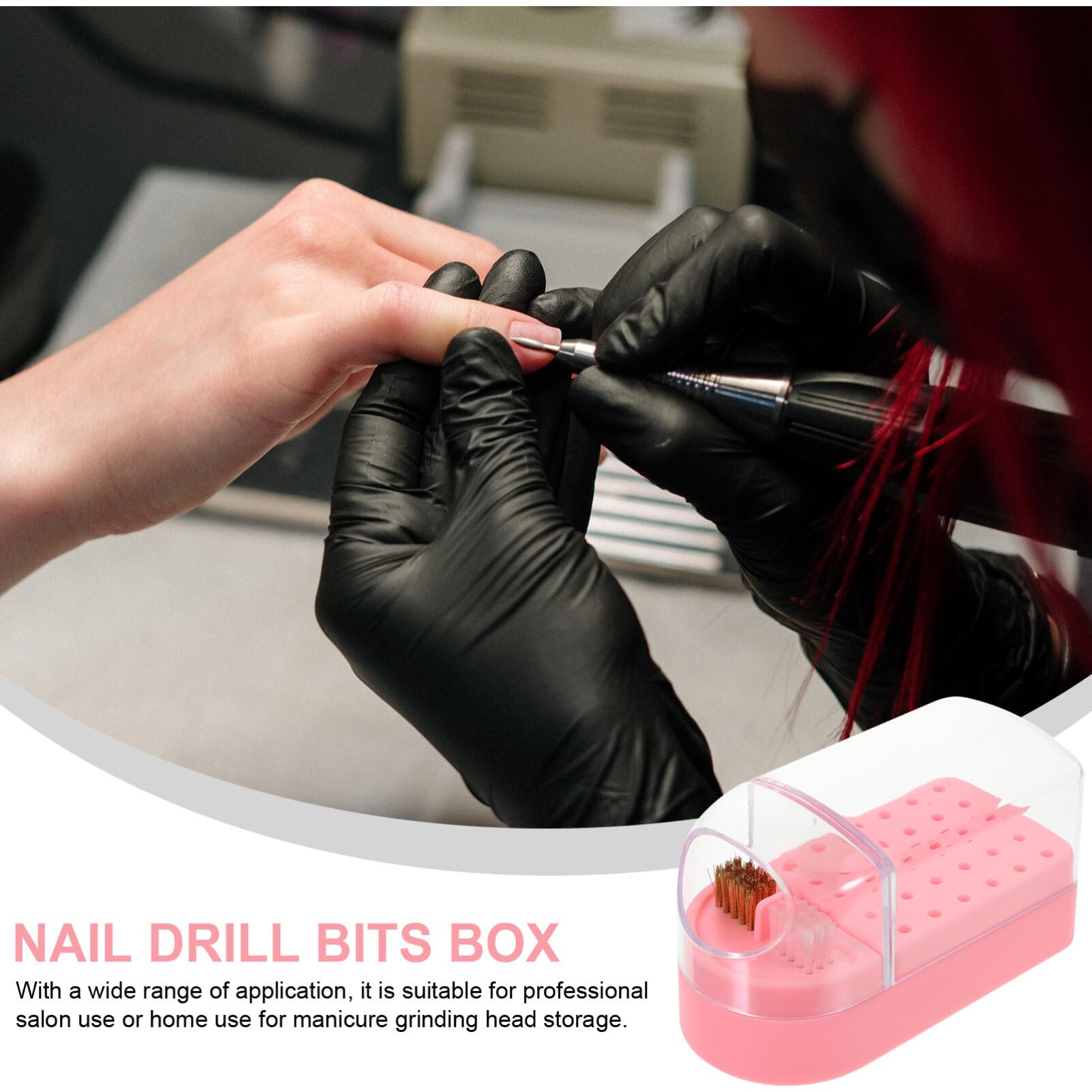 Professional Nail Drill Bit Organizer Case - Portable Storage Box for Nail Art Polishing Heads & Drill Bits - Perfect for Salon, Home Manicure & Travel Nail Kit Organization