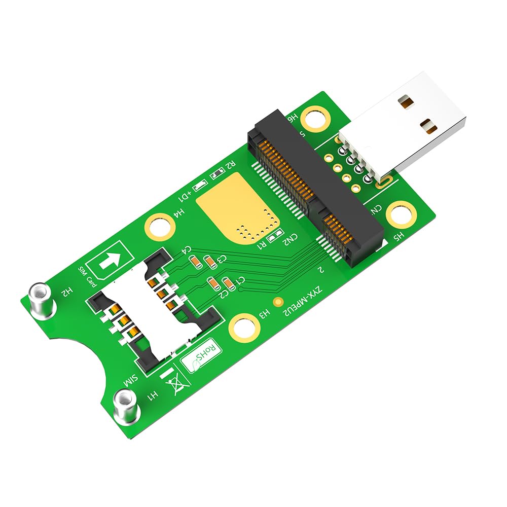 Mini PCIe to USB Adapter with SIM Card Slot - WWAN/LTE Module Converter for Laptops & Industrial PCs | Perfect for Remote Work & Mobile Internet Connectivity