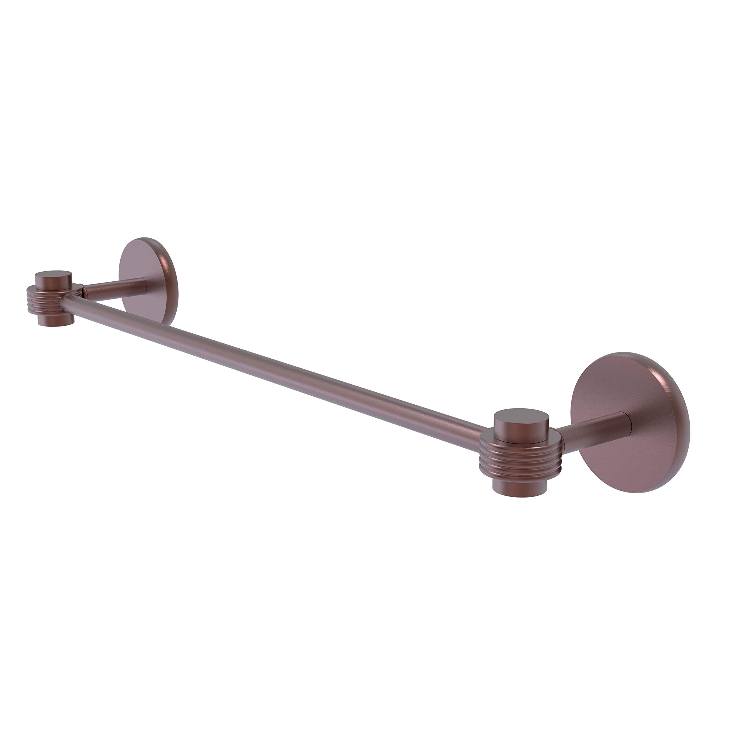 Allied Brass 7131G/18-CA Satellite Orbit One Collection 18 Inch Groovy Accents Towel Bar - Antique Copper Finish - Bathroom Towel Holder for Modern & Vintage Decor - Perfect for Bathrooms, Powder Rooms & Spa Retreats