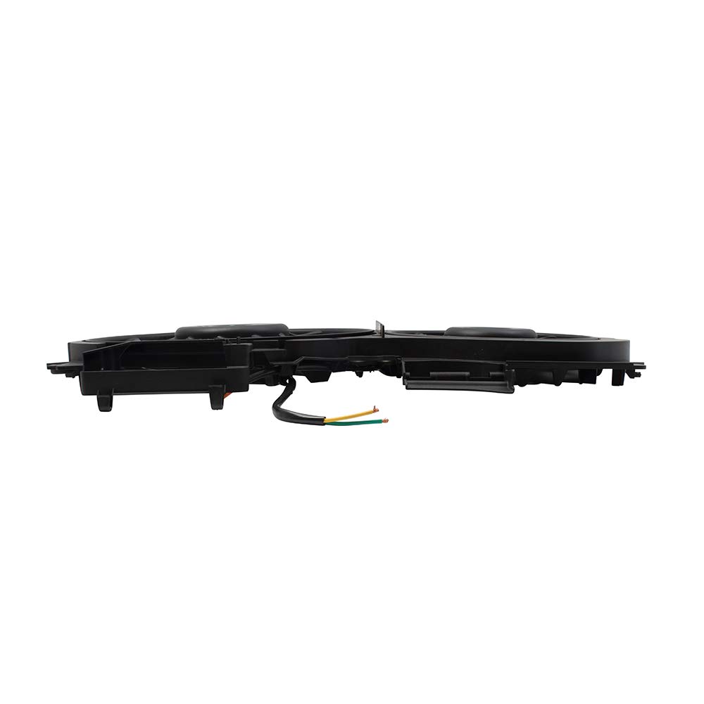 Brock Replacement Dual Cooling Fan Assembly for 2002-2009 Audi A4, A4 Quattro & A4 Cabriolet 4-Cylinder - Compatible with Part Numbers 8E0121207F & AU3115107 - Perfect for Engine Cooling System Repair & Maintenance