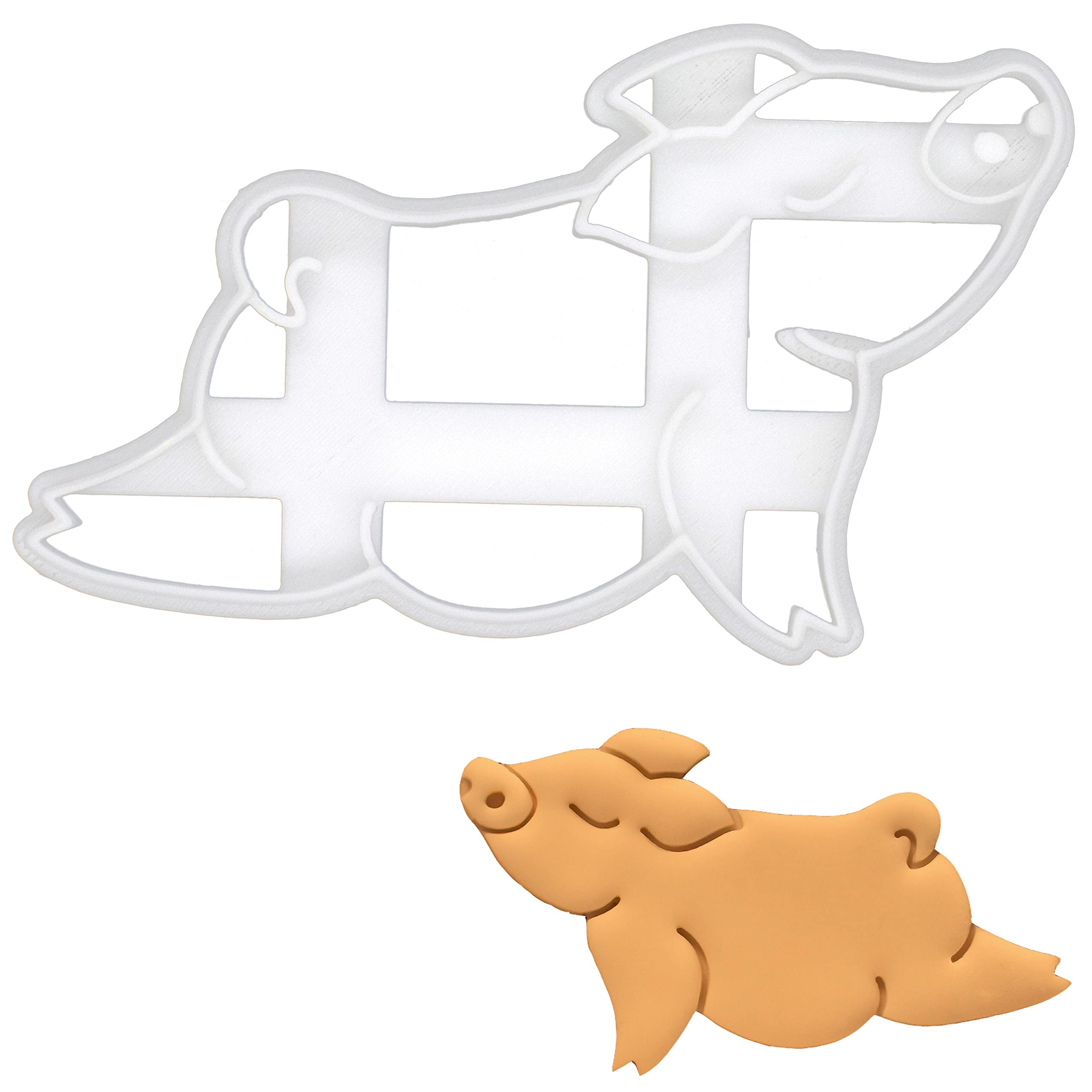 Yoga Pig Upward Facing Cookie Cutter - 1 Piece Stainless Steel Baking Tool for Cookies, Cupcakes & Fondant | Perfect for Yoga Lovers, Baking Enthusiasts & DIY Home Decor