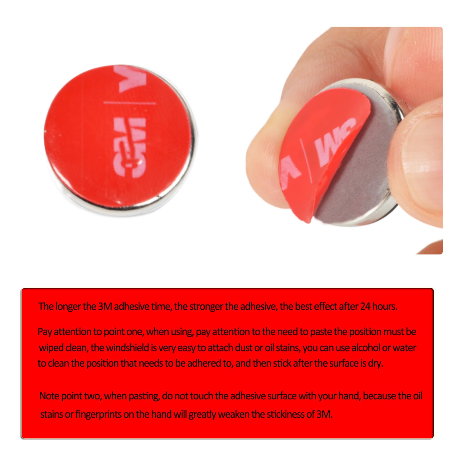 Magnetic Microphone Holder for CB/VHF/UHF Two-Way Radios - Compatible with Mobile Radio Microphones & Speakers - 2 Pack (Red) - Perfect for Truckers, Security Guards & Outdoor Communication