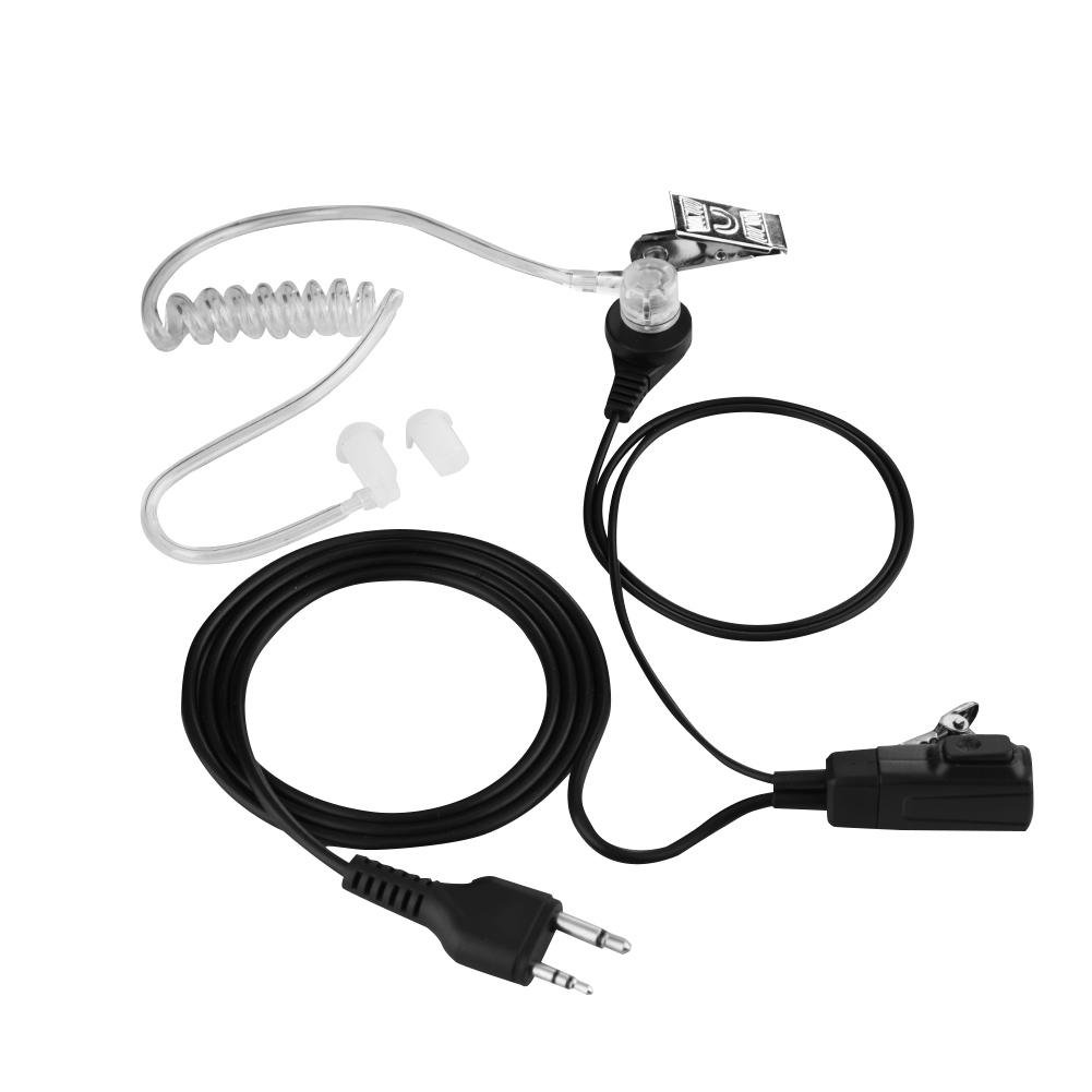 Diyeeni Transparent PTT Earbud Headset for Walkie Talkie - Ergonomic Air Duct Earphone for Police, Military, Security, Nightclubs & Bars - Durable Radio Communication Headset for Clear Two-Way Audio in Loud Environments