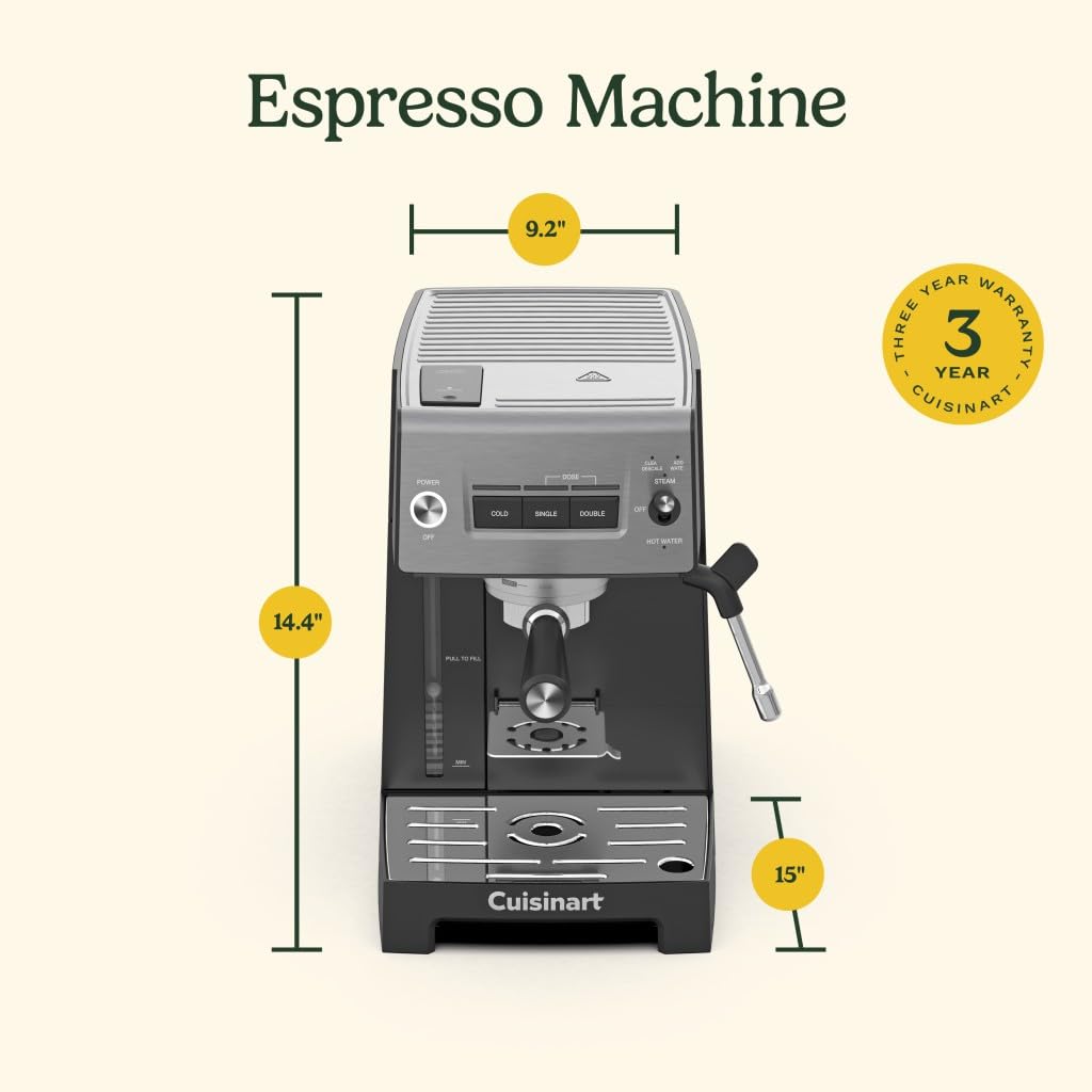 Cuisinart Espresso Bar™ Espresso Maker - Automatic Coffee Machine for Home & Office, Perfect for Lattes, Cappuccinos & Americanos