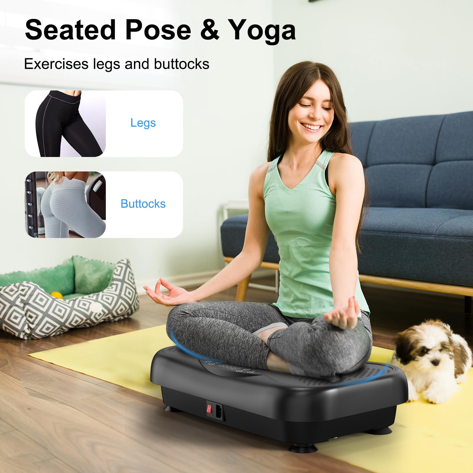 DERACY 3D Vibration Plate Exercise Machine - Full Body Workout Platform with Resistance Bands for Weight Loss, Toning & Fat Burning | Home Gym Fitness Equipment for Women & Men