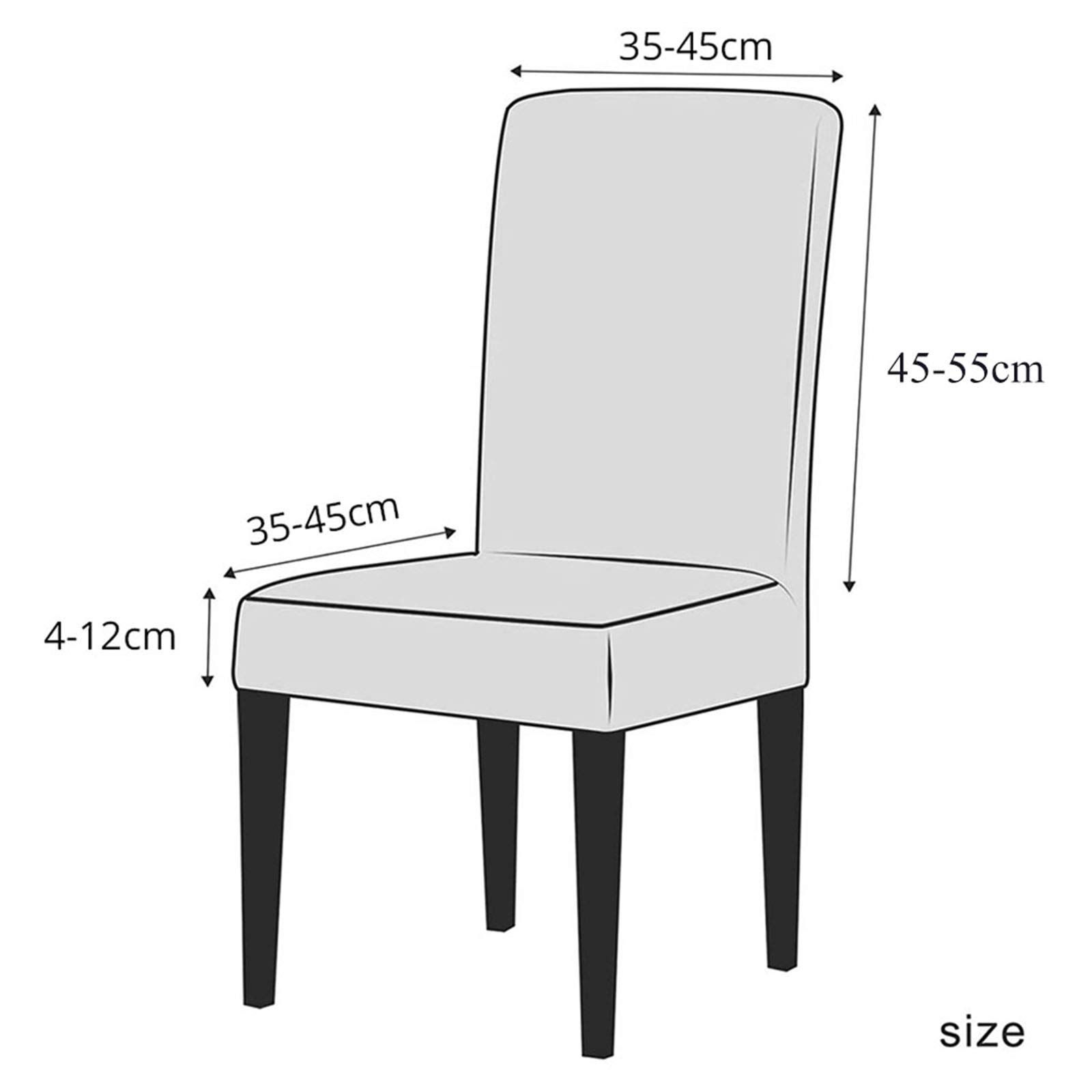 Elastic High Back Dining Chair Covers Set of 6 - Machine Washable Anti-Slip Stretchable Chair Protectors for Dining Room, Party, Wedding & Home Decor - Fits Most Standard Chairs