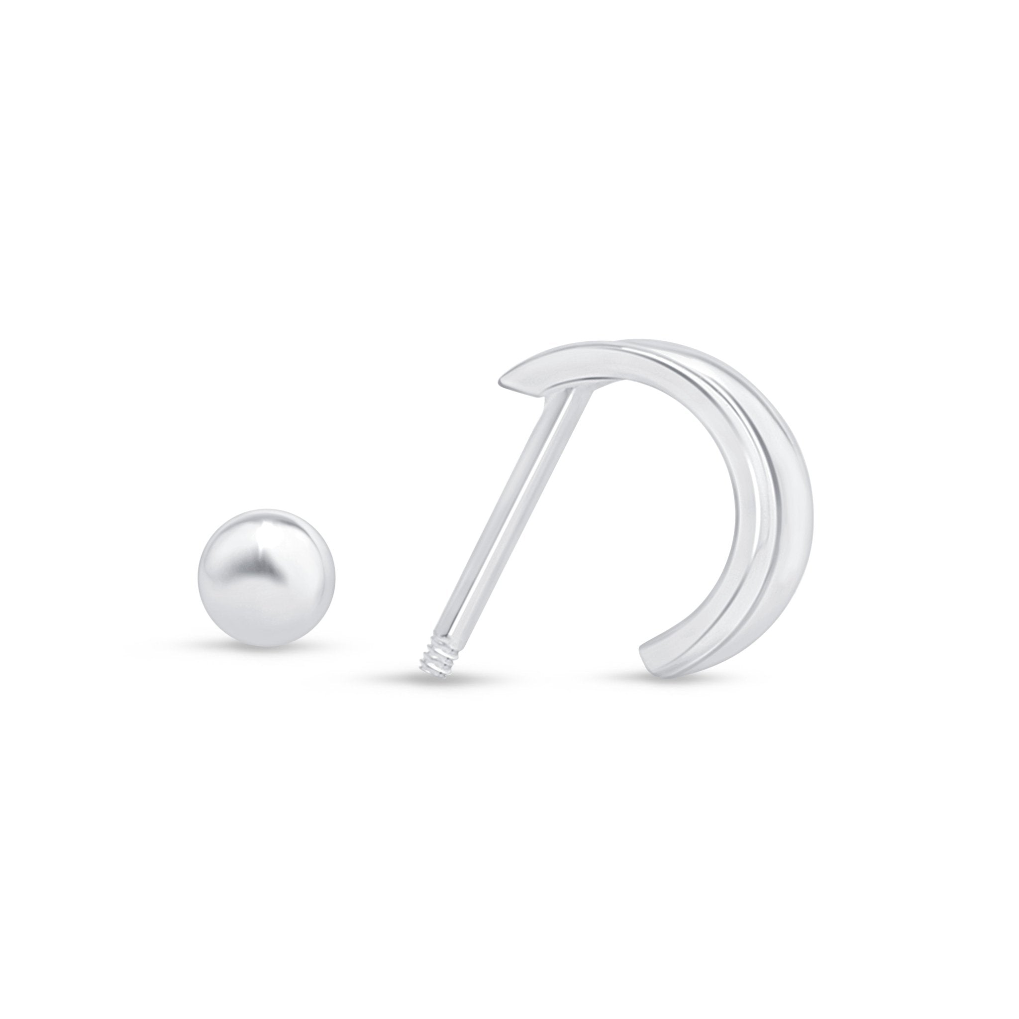 14K White Gold Double Hoop Illusion Ear Cuff Earrings - Elegant Cartilage Earrings for Women, Perfect for Parties, Weddings & Everyday Wear
