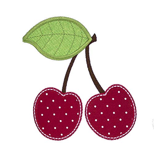 Cherry Patches - Sew On or Iron On Applique for DIY Crafts, Jackets, Bags & Hats | Custom Embroidered Badges for Clothing & Accessories