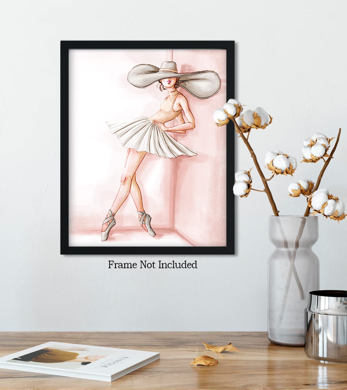 Govivo Ballet Dancer Canvas Wall Art - Pink Ballerina Print for Girls Room Decor, Teen Bedroom & Dorm - 8x10 Unframed Dance Themed Poster - Perfect Gift for Ballet Lovers & Dance Enthusiasts | Bedroom Wall Decor, Dance Studio Art, Ballet Themed Birthday Present