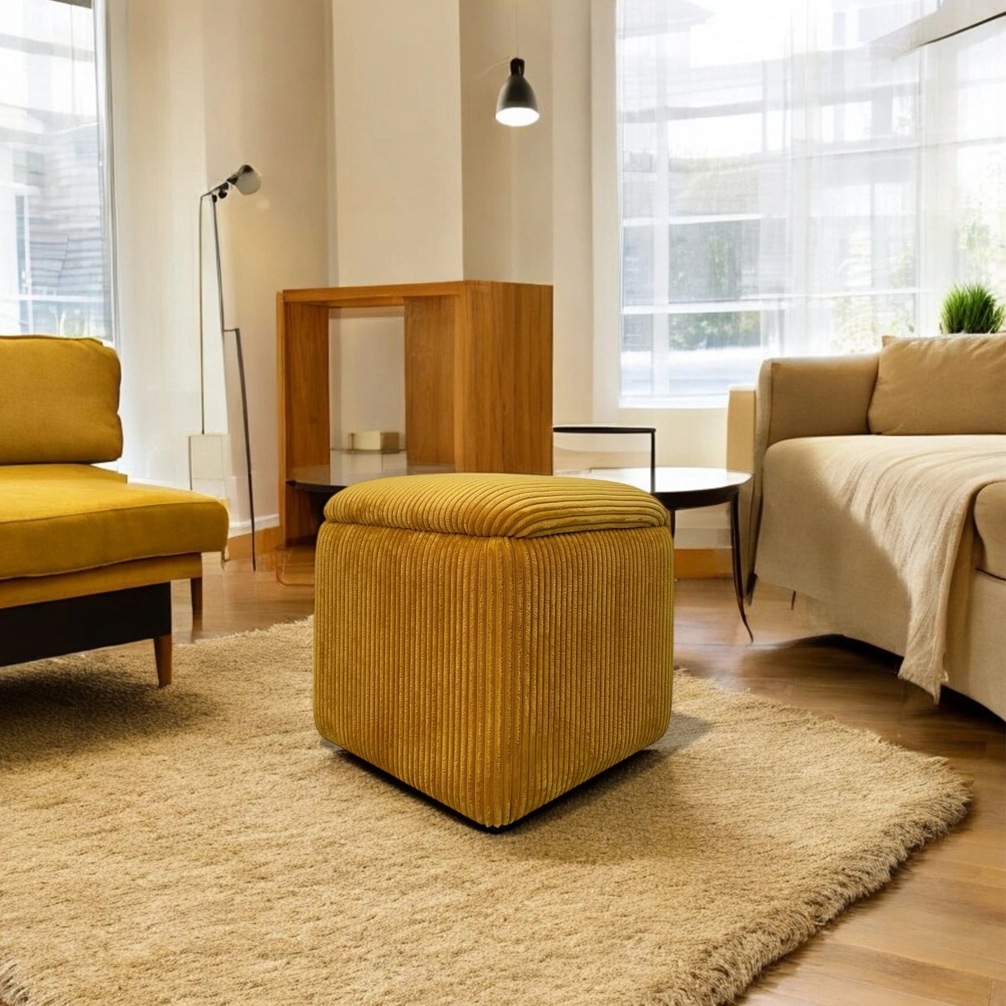 Fable Storage Ottoman - Stylish & Functional Footrest with Hidden Storage | Perfect for Living Room, Bedroom & Home Decor