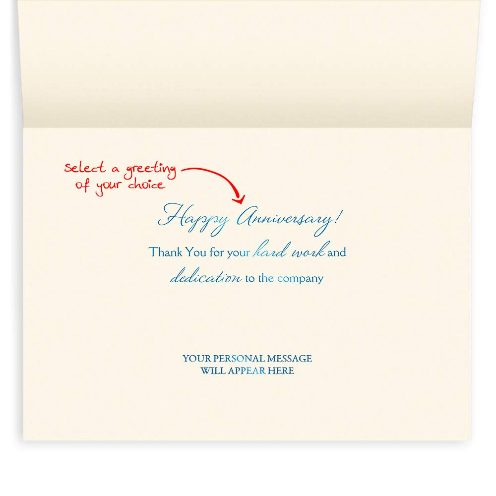 25 Personalized Anniversary Cards with Foil-Lined Envelopes - Elegant Greeting Cards for Couples, Friends & Business - Perfect for Anniversaries, Weddings & Special Occasions
