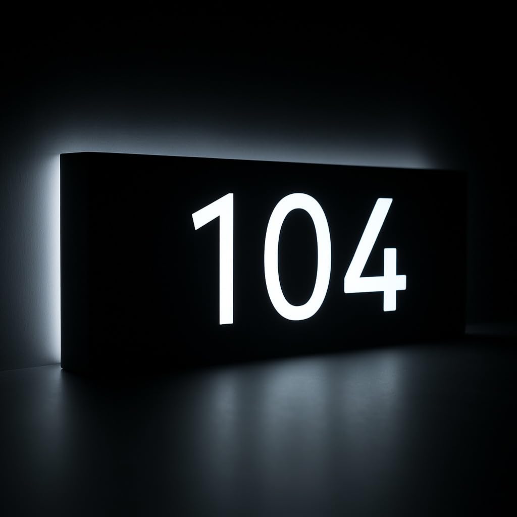 Custom Solar-Powered Backlit House Address Sign - Outdoor Lighted House Number Plaque for Exterior & Yard - Durable & Weatherproof - Perfect for Home, Driveway, and Garden Decoration