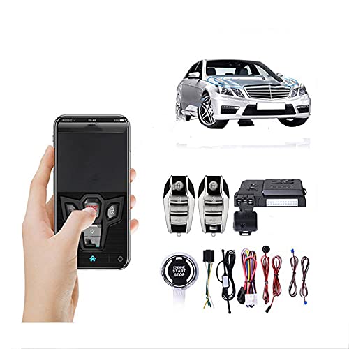 One-Way Car Alarm System with Bluetooth - Remote Start & Keyless Entry for Smartphone Control | Perfect for Vehicle Security & Convenience