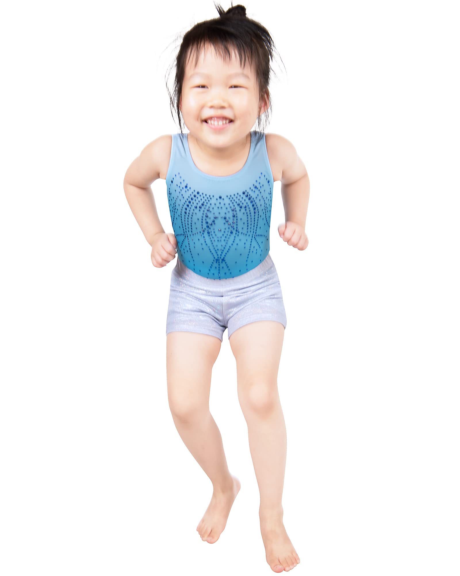 Sparkle Dance Shorts for Girls - Gymnastics & Tumbling Athletic Shorts in Black | Perfect for Dance Practice, Cheerleading & Gymnastics Classes