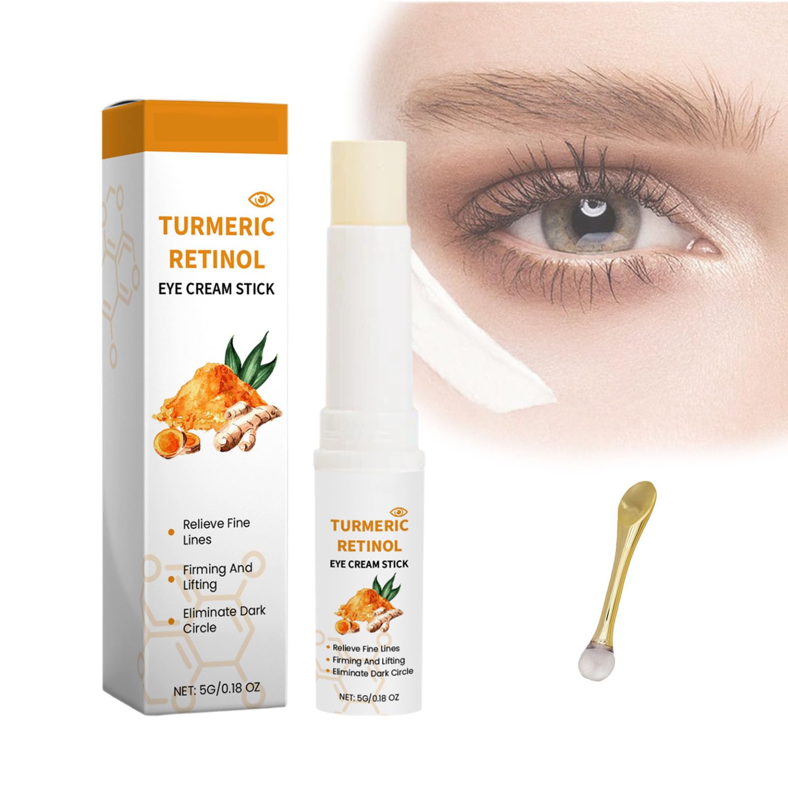 Lumibalm Under Eye Cream for Dark Circles & Puffiness - Brightening Eye Treatment Stick for Bags & Wrinkles (1pc) - Perfect for Morning Routine & Travel Skincare