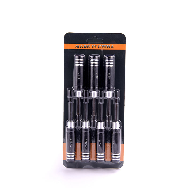 7-Piece Slotted Phillips Screwdriver Set with Hex Socket Driver - Perfect for RC Cars, Radio Controlled Trucks & DIY Repairs | Durable Tool Kit for Hobbyists & Mechanics