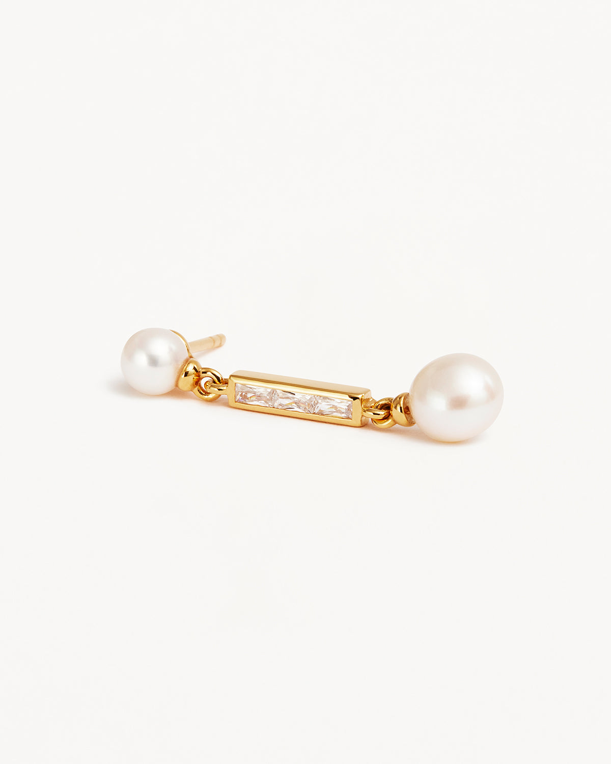 18K Gold Vermeil Pearl Drop Earrings - Elegant Dangle Earrings for Women, Perfect for Weddings, Parties & Special Occasions