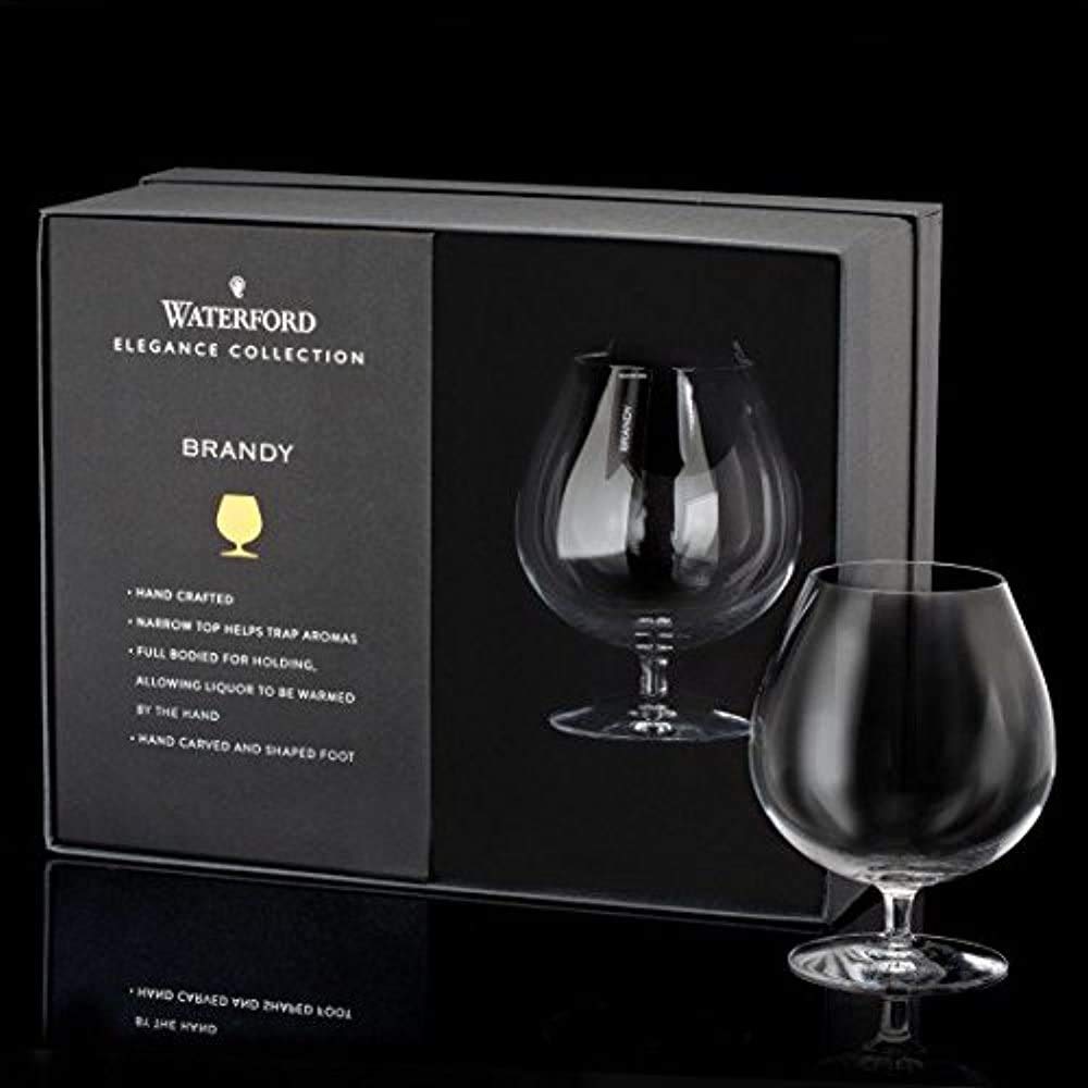 Waterford Personalized Elegance Brandy Snifters Set of 2 - Custom Engraved 28oz Crystal Glasses for Brandy, Cognac & Whiskey - Luxury Home Bar Accessories, Wedding Gifts & Anniversary Presents - Perfect for Entertaining, Special Occasions & Collector's Display