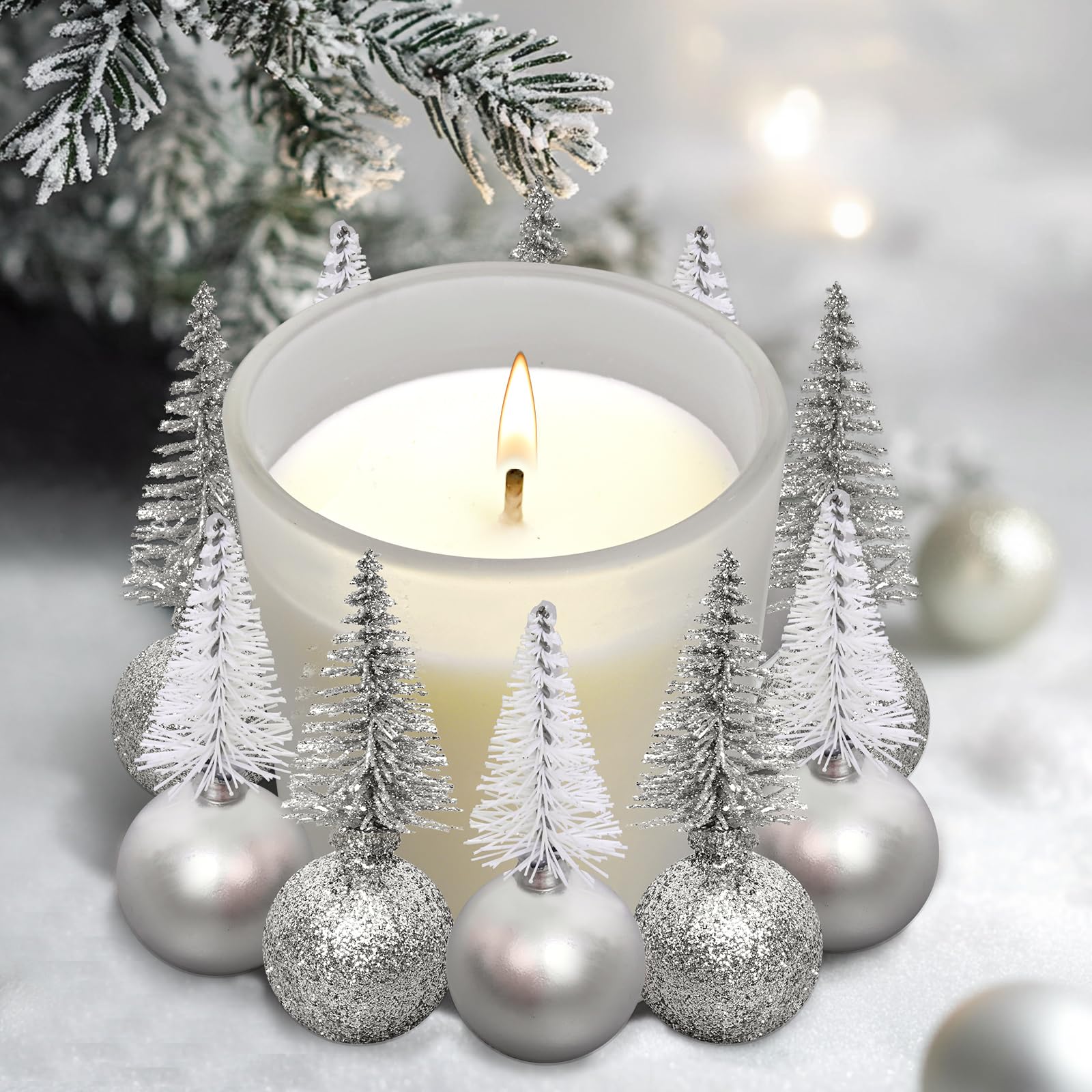 13oz DIY Christmas Scented Candles Gift Set for Women - Handmade Pine Aromatherapy Candles for Mom, Teachers, Friends - Perfect for Holiday Decor, Birthday Presents & Home Table Centerpieces