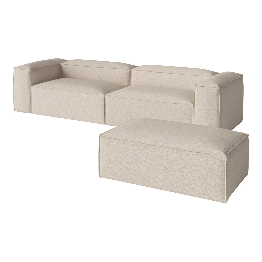 Cosima 2 Seater Sofa with Large Pouf - Modern Living Room Furniture for Small Spaces, Apartment & Lounge Comfort - Perfect for Relaxing, Entertaining & Compact Home Decor