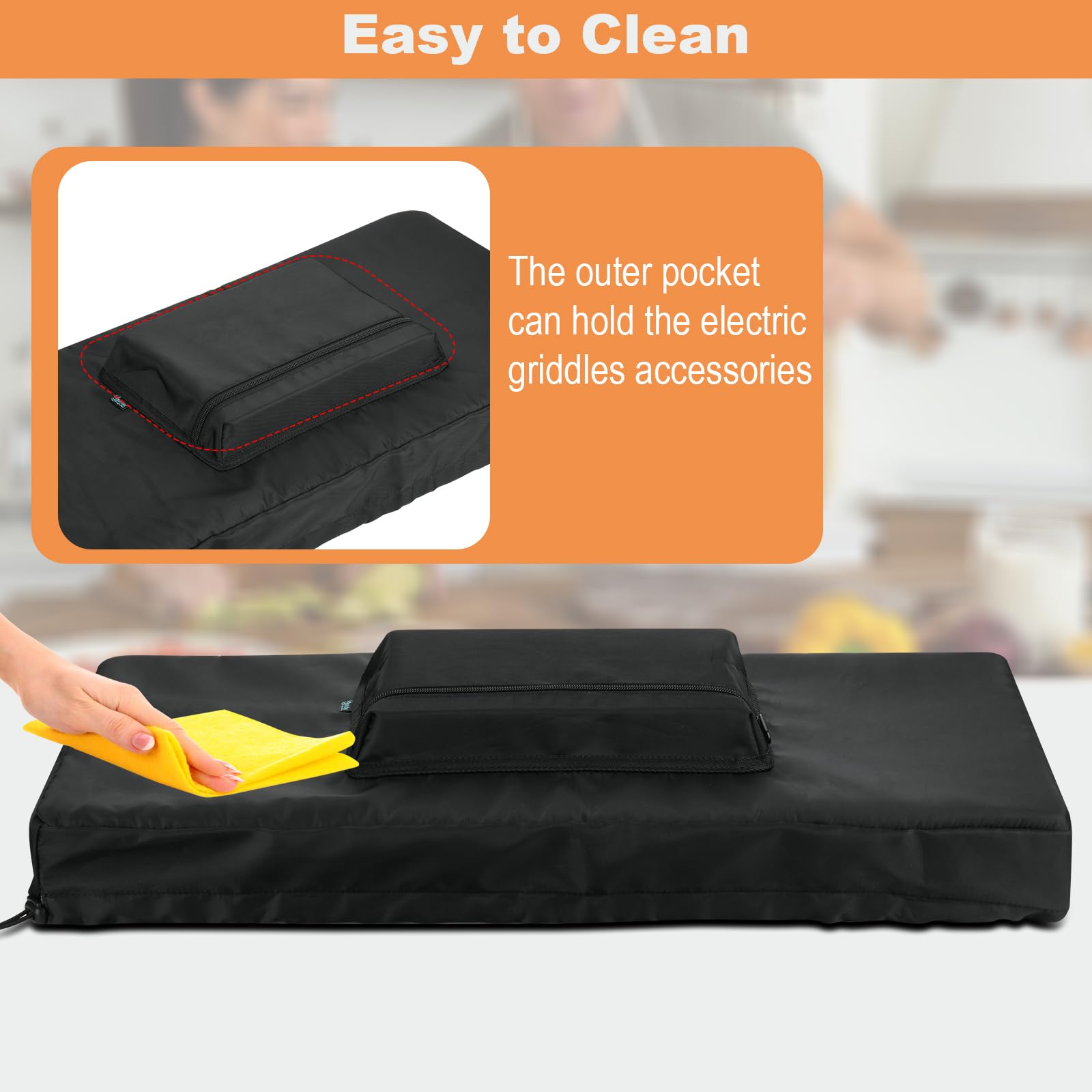 Presto Electric Griddle Cover - Dustproof & Antistatic Protector for Most Griddles | Durable Protective Case | Perfect for Kitchen Storage & Outdoor Camping (Cover Only)