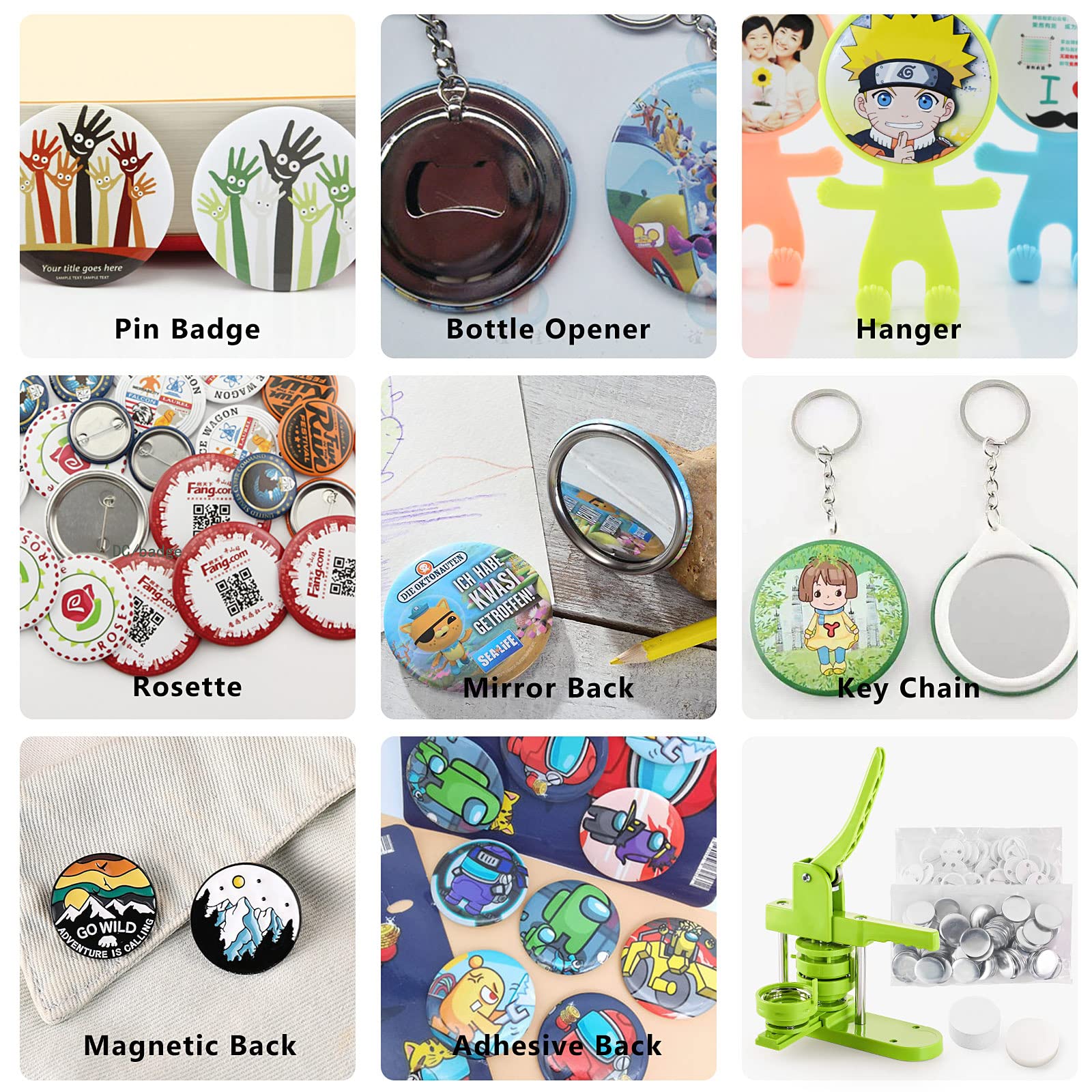 DIY Button Badge Pin Maker Machine Kit - 1