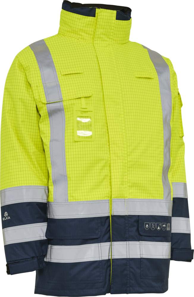 ELKA Securetech Multinorm Safety Jacket - High Visibility Workwear for Construction & Outdoor Use - ANSI/ISEA Certified Reflective Vest for Men & Women