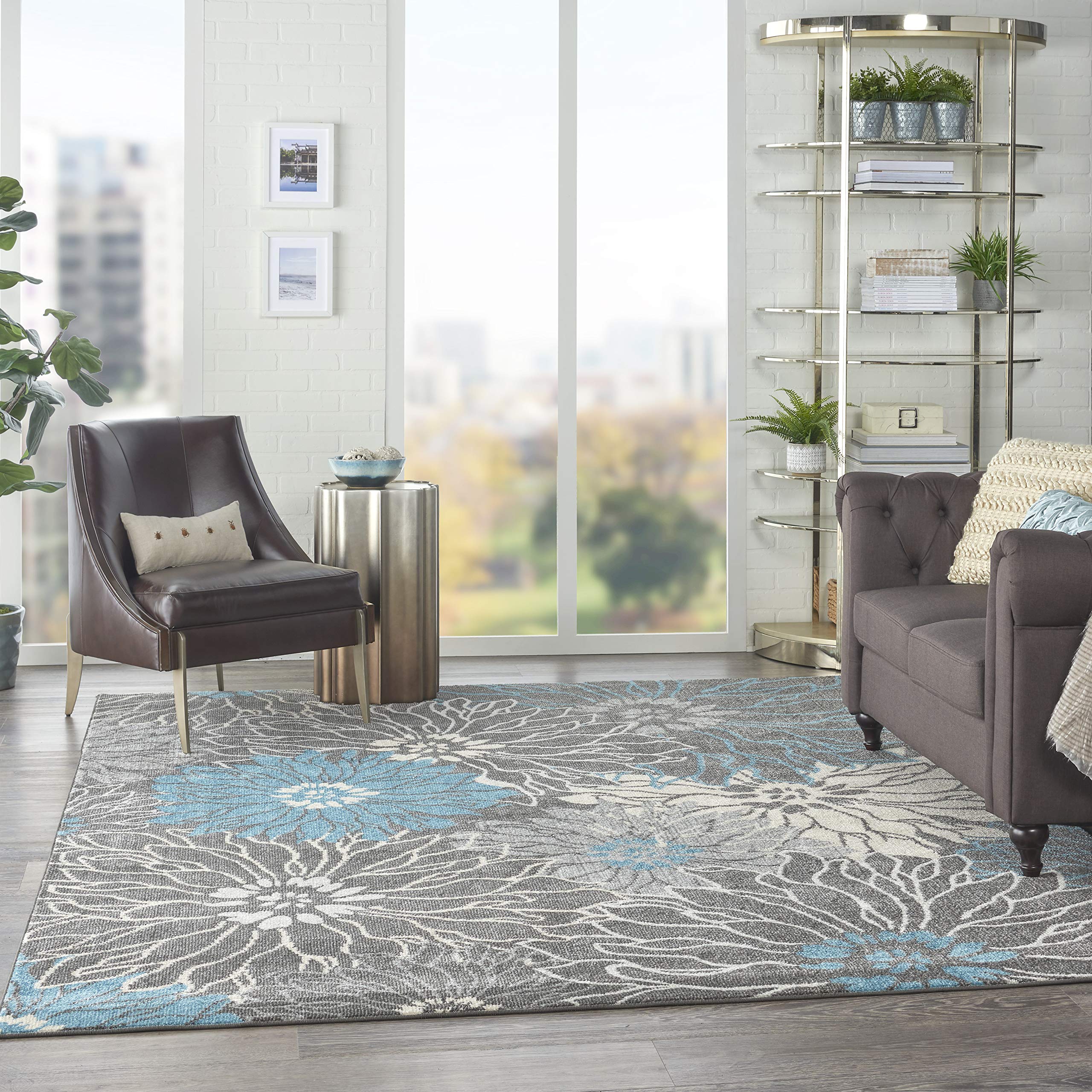 Nourison Passion Charcoal/Blue 6'7