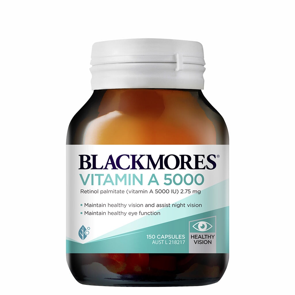 Blackmores Vitamin A 5000iu Supplement for Immune Support & Eye Health - Daily Wellness & Skin Care Essential