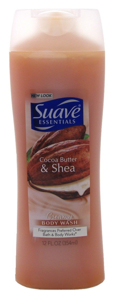 Suave Cocoa & Shea Butter Body Wash - 12 oz (Pack of 2) | Moisturizing Shower Gel for Dry Skin | Daily Hydration for Soft, Smooth Skin | Perfect for Shower & Bath Time Relaxation