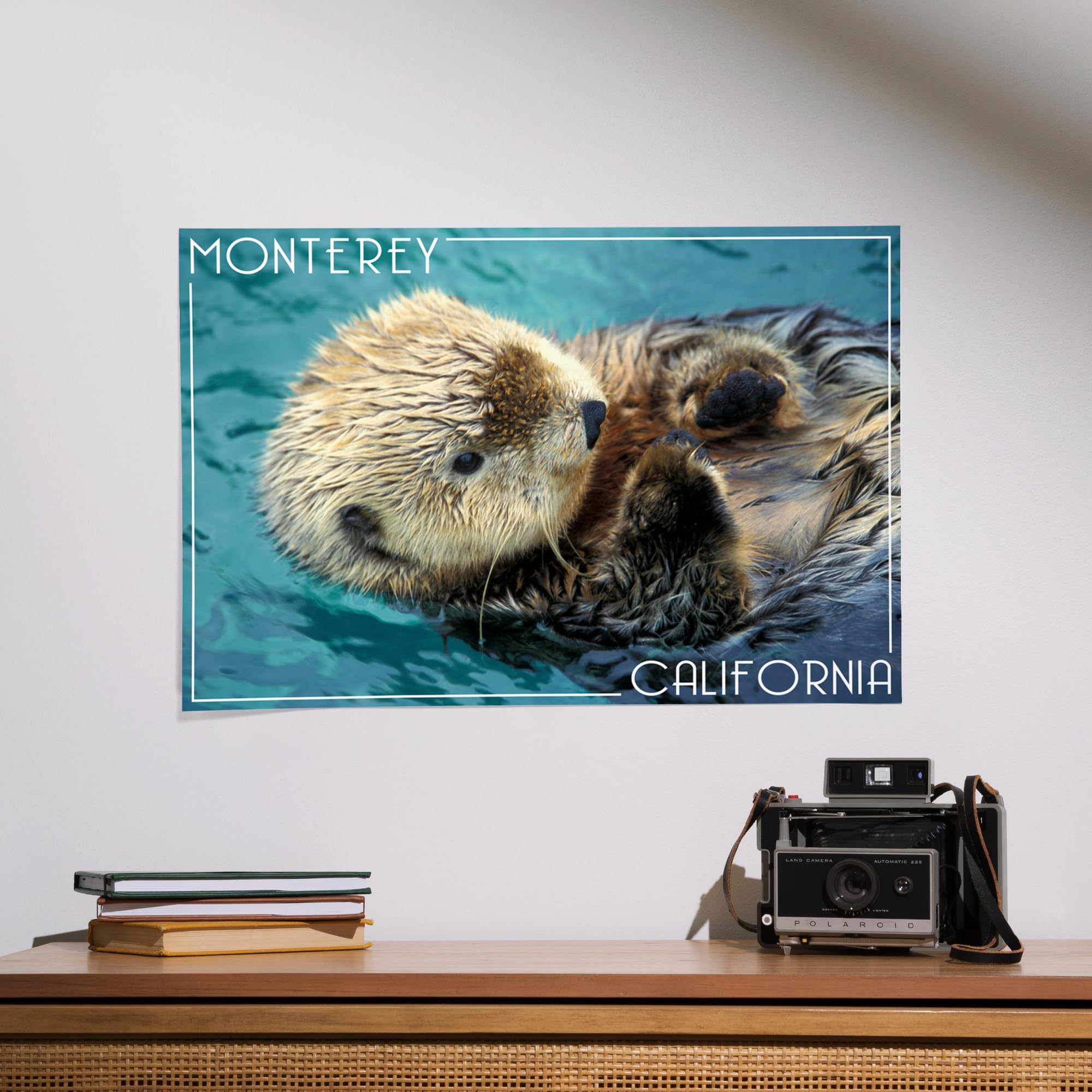 Lantern Press 16x24 Inch Giclee Print - Monterey California Sea Otter Photograph Wall Art - Perfect for Beach House Decor & Coastal Living Room