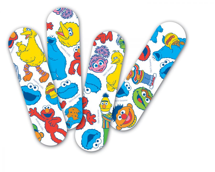 CURAD Sesame Street Adhesive Bandages for Kids - 12 Pack of Cartoon Band-Aids with Elmo & Friends - First Aid Wound Care for Cuts & Scrapes - Perfect for School, Home & Travel First Aid Kits