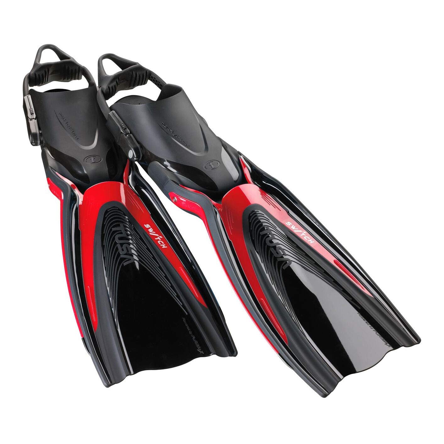 TUSA SF-0104 Hyflex Switch Scuba Diving Fins - Professional Adjustable Swim Fins for Snorkeling, Free Diving & Underwater Photography | Comfortable & Durable Design