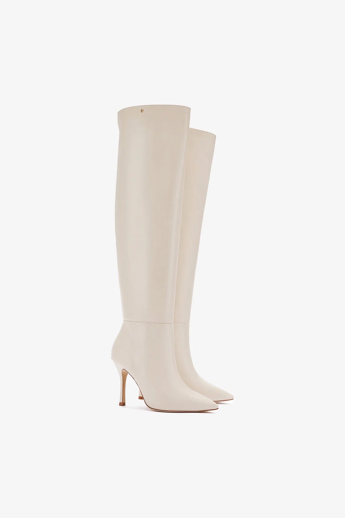 Kate Women's Hi Boots in Ivory Leather - Stylish & Comfortable Winter Ankle Boots for Casual Outfits & Office Wear