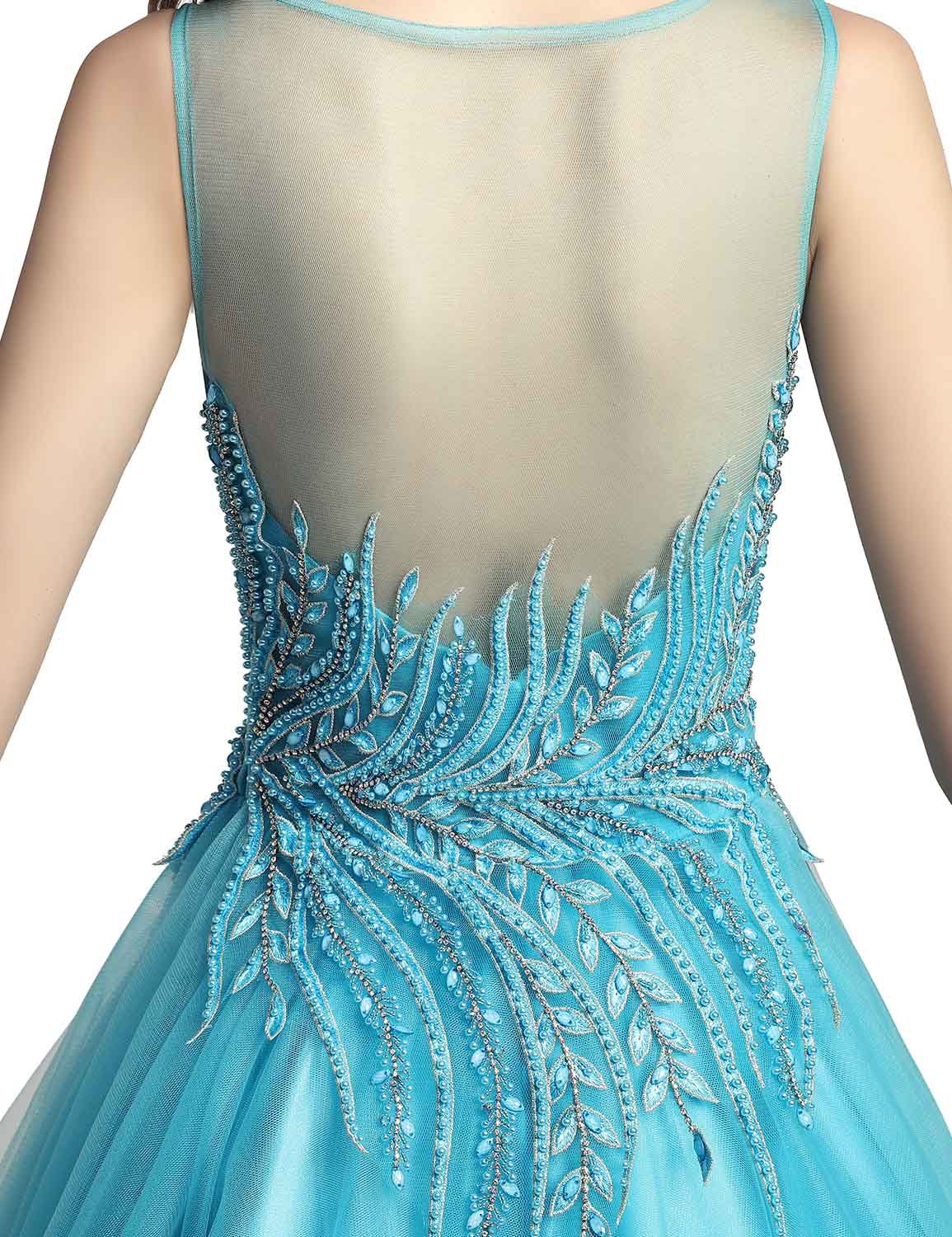 Sarahbridal Women's Prom Evening Dresses 2023 - Long Beaded Pearls Wedding Party Ball Gowns for Formal Events, Homecoming, Bridesmaid & Special Occasions