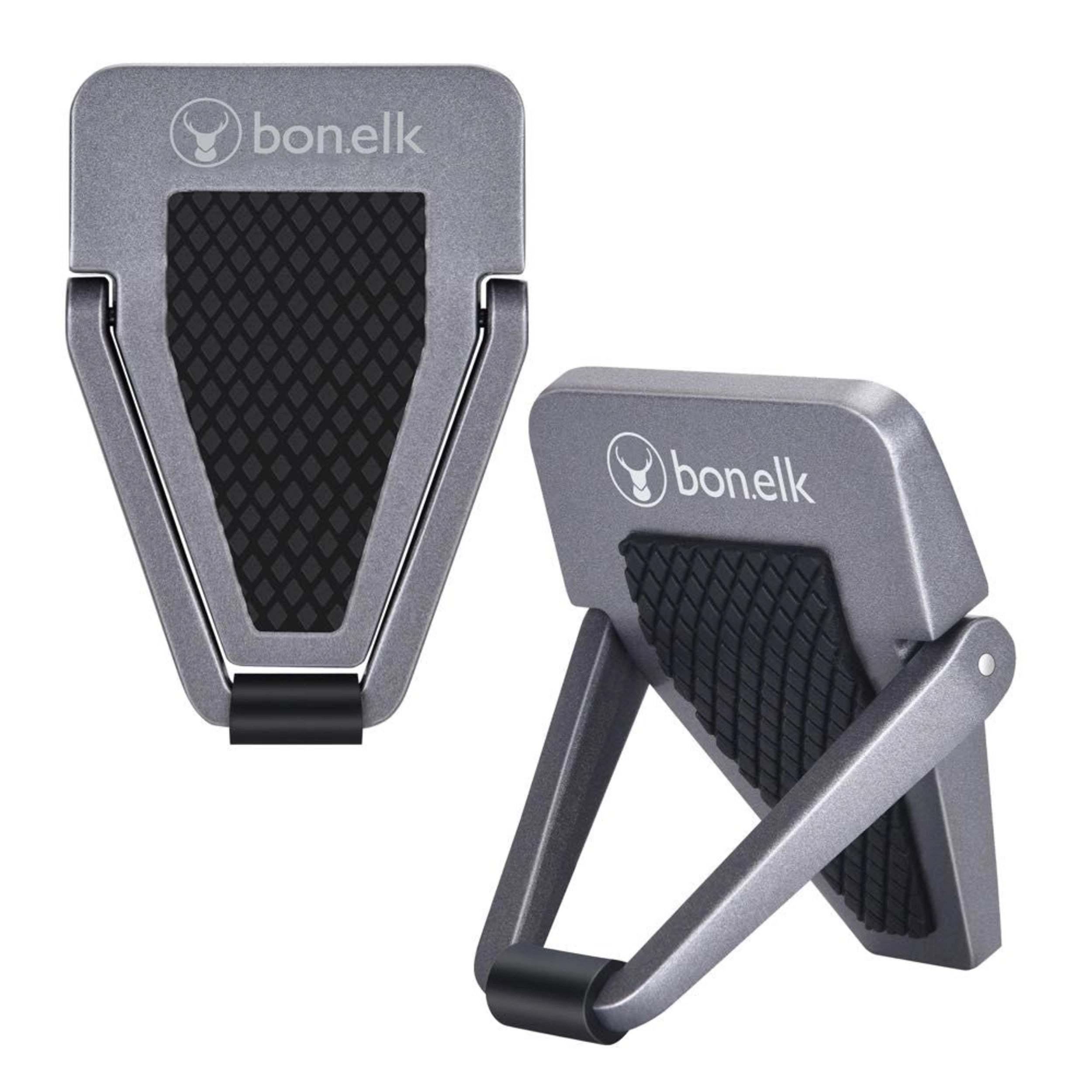 Bonelk Elevate Go Laptop Stand - Adjustable Ergonomic Aluminum Laptop Riser for MacBook, Dell, HP (Space Grey) - Perfect for Home Office, Coffee Shops & Travel