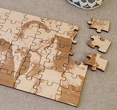 Personalized Wooden Picture Puzzle - Custom Laser Engraved with Your Photo - Unique 5th Wedding Anniversary Gift Idea for Couples - Perfect for Home Decor, Romantic Gifts & Memory Keepsakes