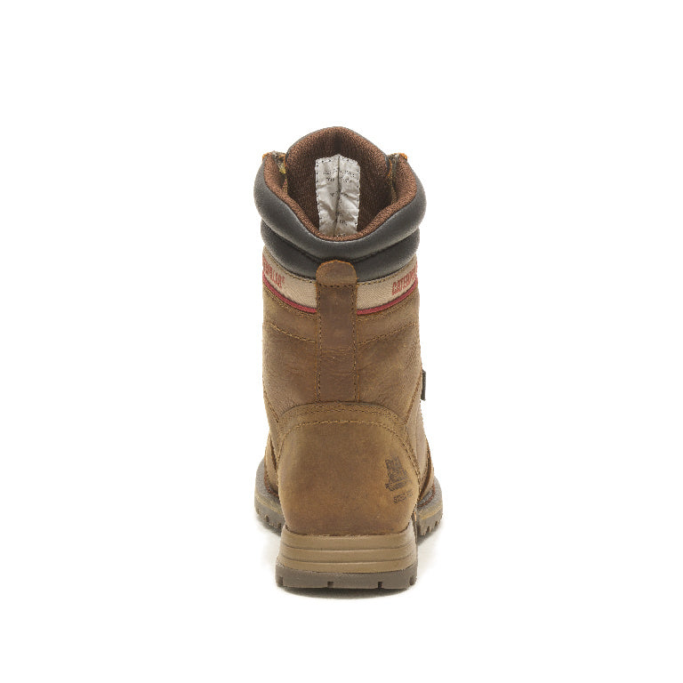 Echo Women's Steel Toe Waterproof Work Boots - Brown Safety Shoes for Construction, Hiking & Outdoor Work | Slip Resistant & Comfortable