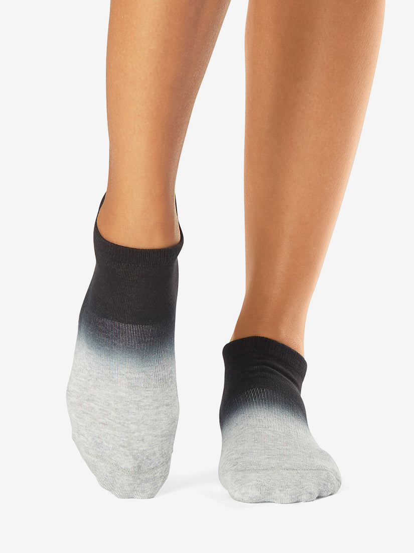 Tavi Noir Savvy Grip Socks - Non-Slip Ebony Ombre Yoga & Pilates Socks for Women - Perfect for Home Workouts, Barre, and Dance Classes