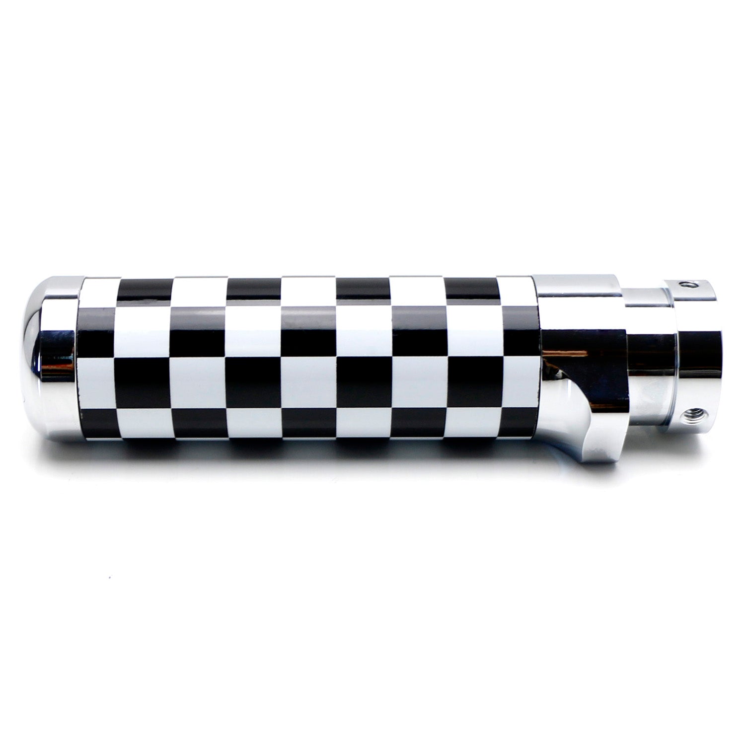 Black & White Checkered Alloy Metal Handbrake Handle Grip Compatible with Gen1 & Gen2 MINI Cooper - Upgrade Your Car Interior with Stylish Racing Accessories for Enhanced Driving Experience