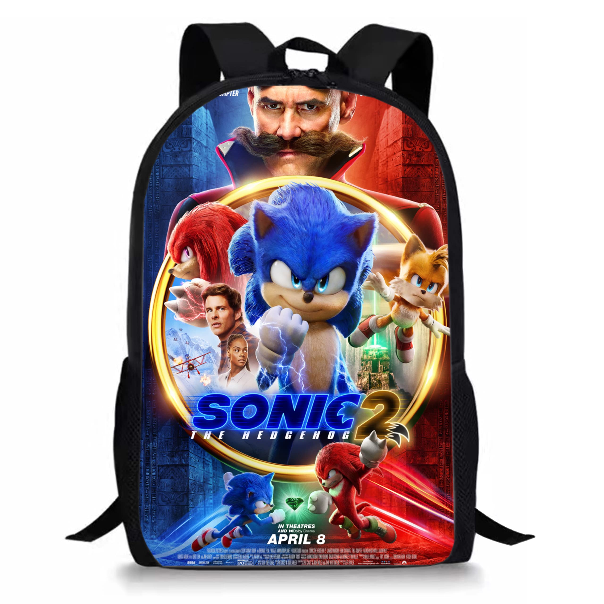 3D Print Cartoon Anime Backpack for Kids & Teens - Lightweight School Backpack for Boys & Girls - Durable Black Backpack for School, Travel & Daily Use