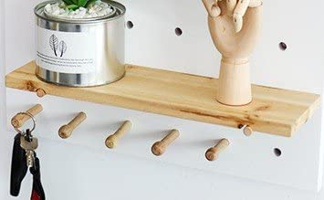 Vintage Wooden Coat Hooks Wall Mount - Handmade Single Organizer Hangers, Pack of 5 - Perfect for Entryway, Bedroom, Bathroom & Closet Organization