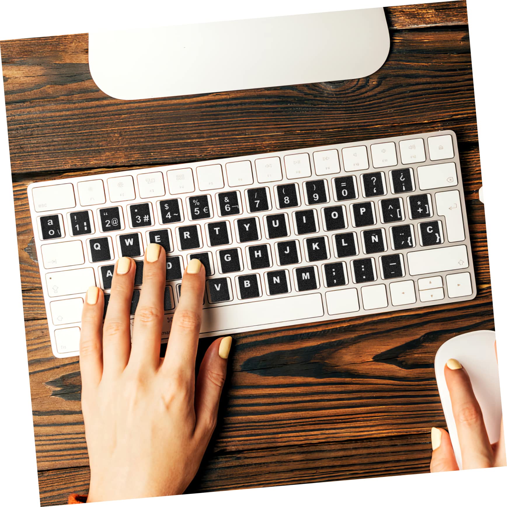 Lurrose 10-PC Keyboard Stickers - English Alphabet Labels for Laptop & PC - Easy Typing & Learning